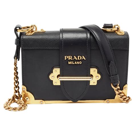 prada micro cahier bag black